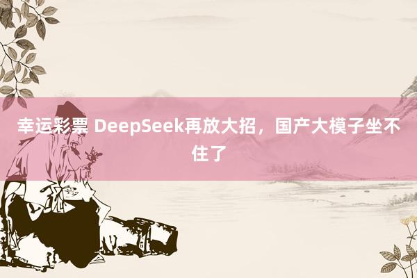 幸运彩票 DeepSeek再放大招，国产大模子坐不住了